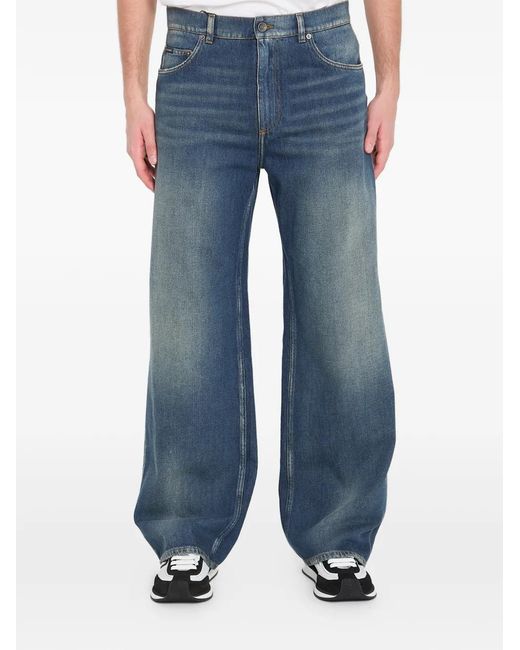 Jean Ample À Patch Logo Dolce & Gabbana pour homme en coloris Blue