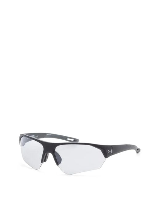 Under Armour White Logo-Plaque Rectangle-Frame Sunglasses