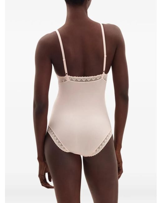 Eres White Sweetness Lace-Trim Bodysuit