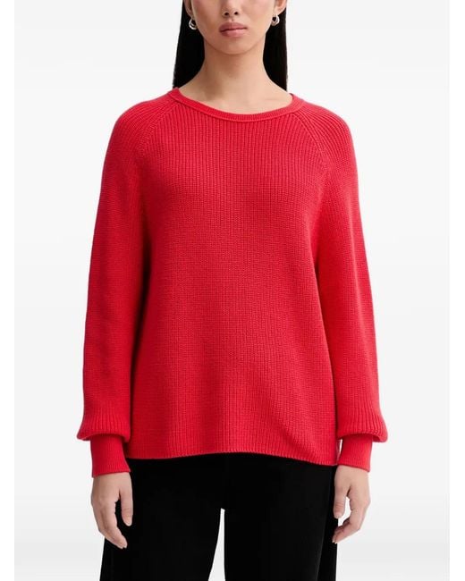 Marc O' Polo Red Raglan Knitted Sweater