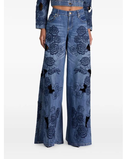 Wide Jeans Alice + Olivia de color Blue