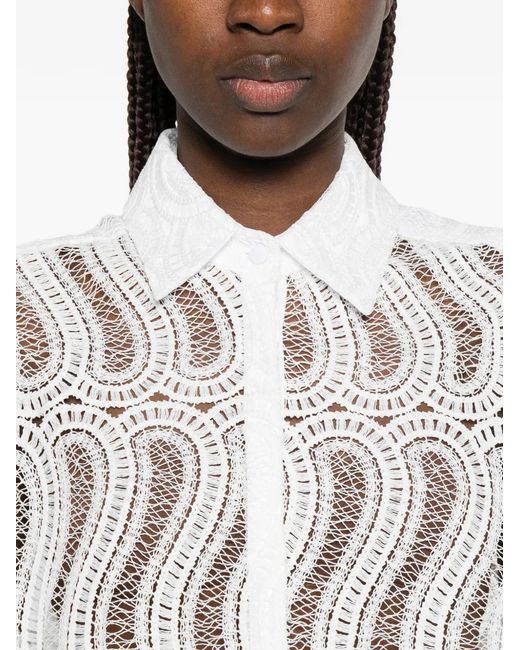 Raquel Diniz White Lace Shirt