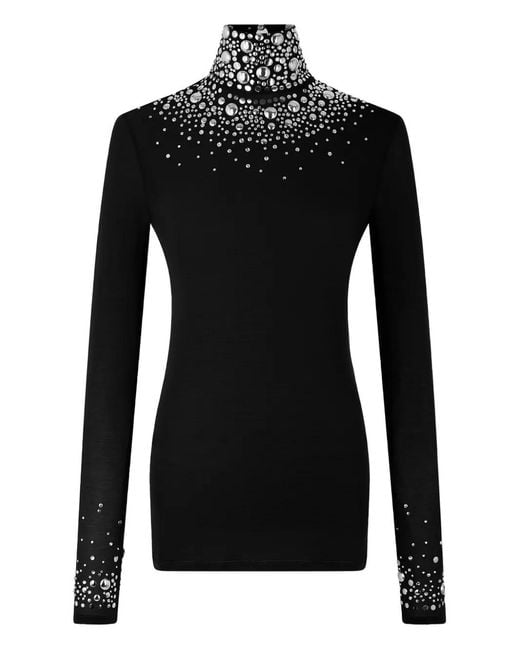 Rabanne Black High-Neck Top