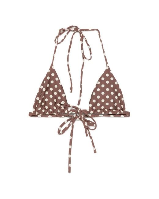 Montce White Vivian Emma Polka Dot Bikini Top