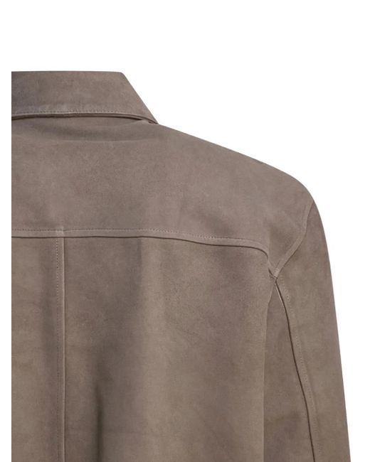 Vince Brown Button-Down Patch-Pocket Jacket for men