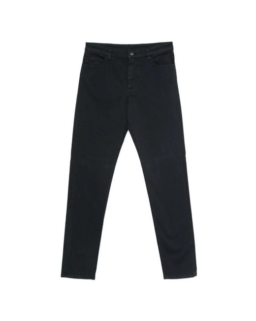 Jean À Patch Logo Canali pour homme en coloris Black