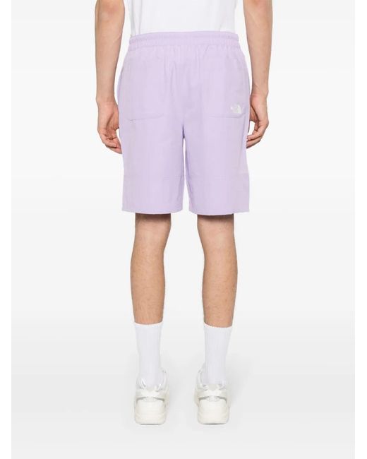 The North Face Purple Sakami Logo-Appliqué Track Shorts for men