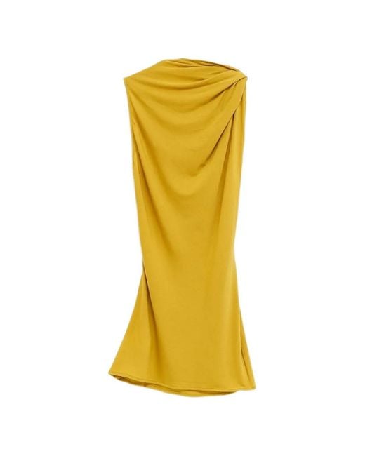 Atlein Yellow Knotted Top