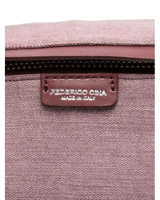 Borsa Tote Tortellino di FEDERICO CINA in Pink