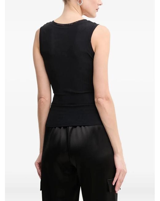 MARCIANO BY GUESS Black Aria Patterned Top