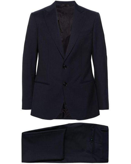 Giorgio Armani Blue Single-breasted Virgin Wool Suit for men
