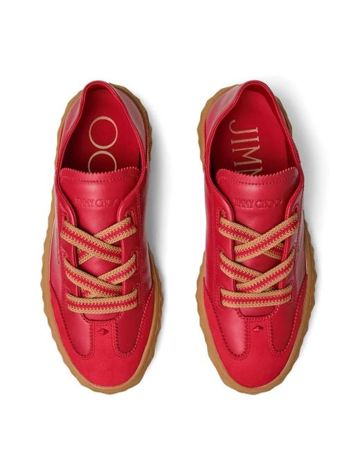 Jimmy Choo Diamond Light Flex Sneakers in het Red