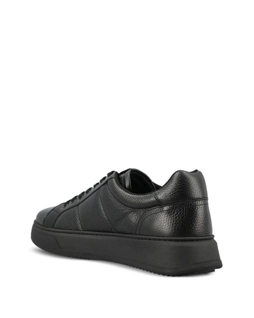 Bogner Black Logo-Plaque Leather Sneakers for men