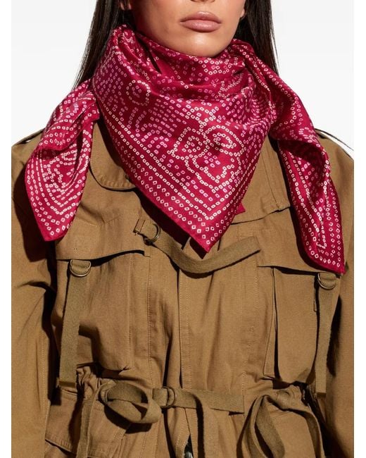 Isabel Marant Red Patterned Scarf