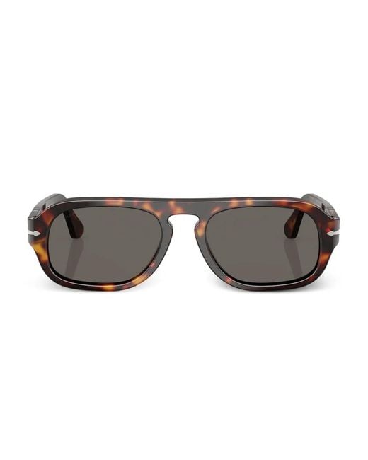 Persol Gray Pilot-Frame Sunglasses