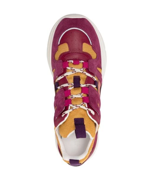 Isabel Marant Pink Garnet Sneakers Polyester, Leather