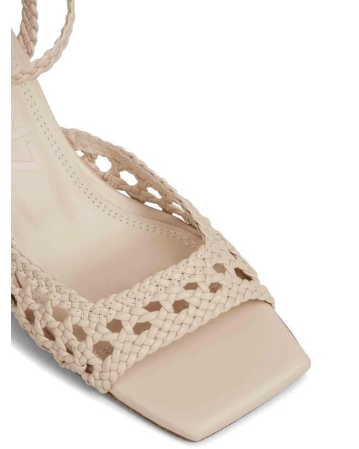 Souliers Martinez White Woven Sandals