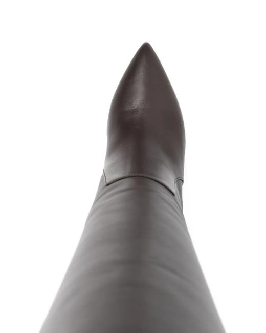 Botas altas con tacón de 85 mm Paris Texas de color Brown