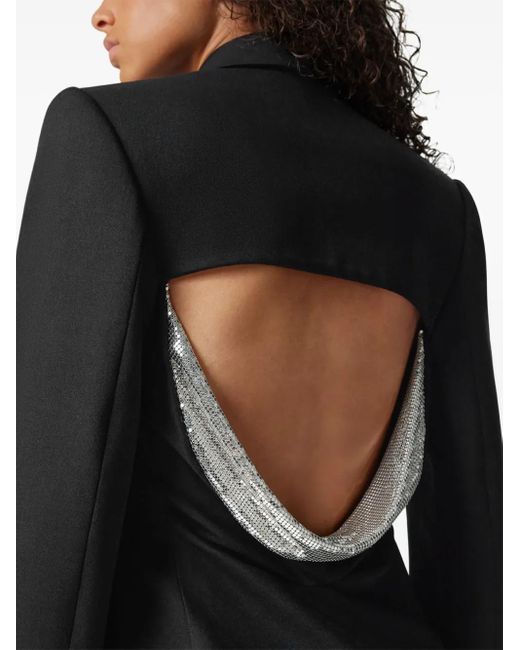 Versace Black Wool Blazer Dress