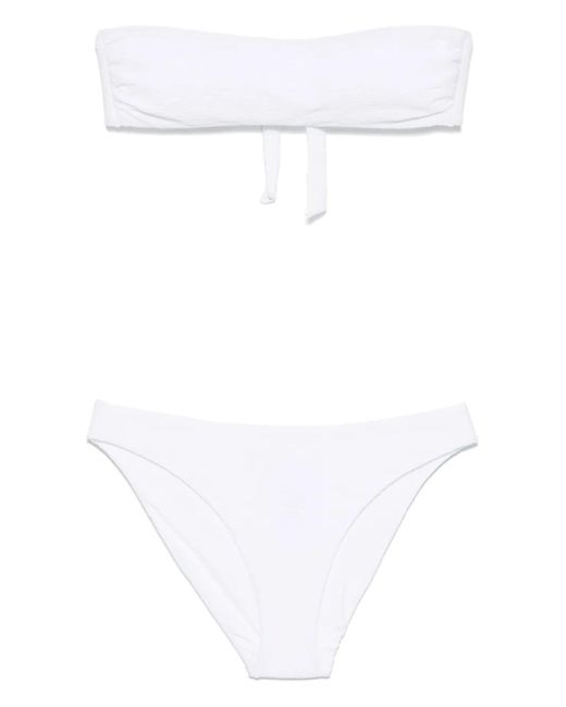 Fisico パターンジャカード ビキニ White