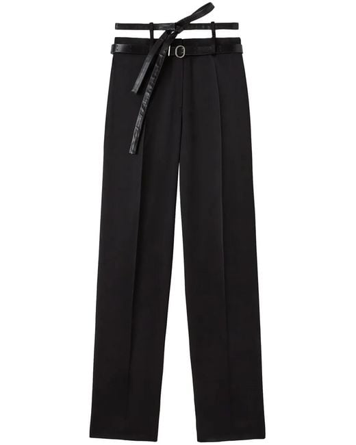 Jil Sander Black Silk Trousers