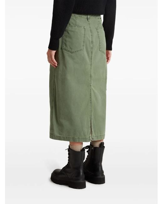 Woolrich Green Cotton Midi Skirt