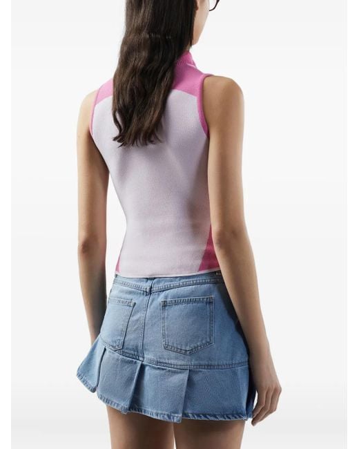Gcds Pink Logo-Print Top