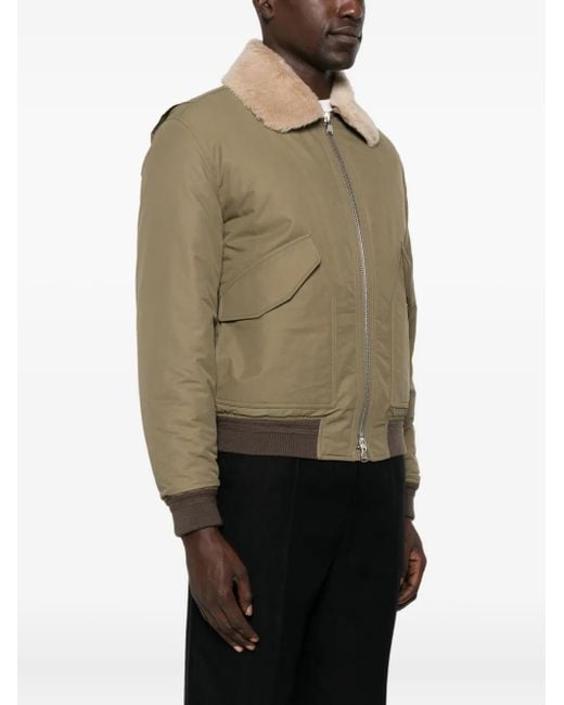 Valstar Natural Faux-Fur Collar Bomber Jacket for men