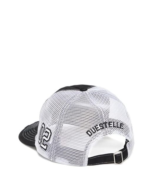 Twojeys Black Distressed-Mesh Trucker Cap for men