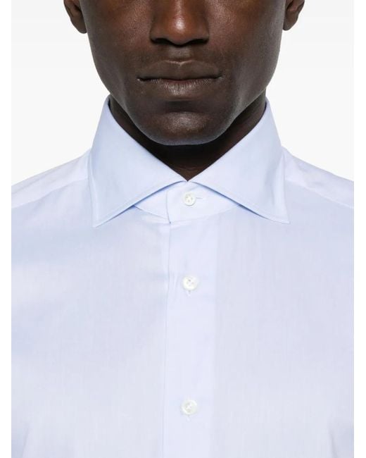 Camisa de algodón Mazzarelli de hombre de color White