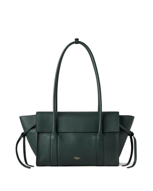 Mulberry Soft Bayswater Kleine Leren Schoudertas Met Strikdetail in het Black