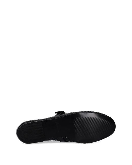 Gant Black Chadii Woven-Leather Flats Pumps