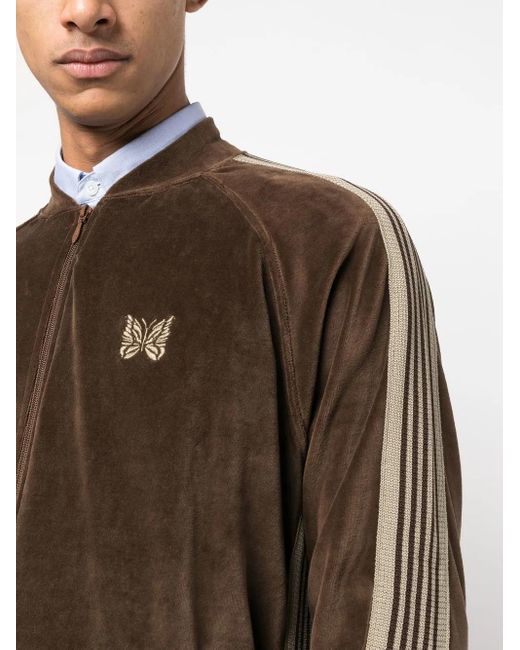 Needles Brown Velvet-Effect Jacket for men