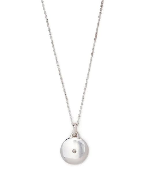 Parts Of 4 White Disk Diamond Slab Necklace