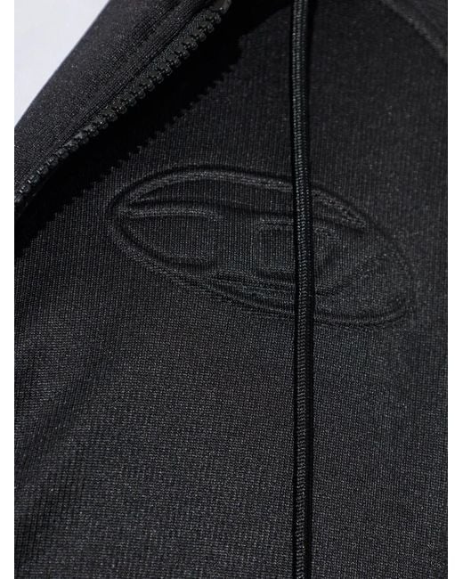 DIESEL Blue Zip-Up Hoodie for men