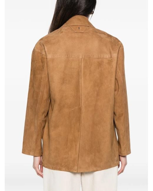 Salvatore Santoro Brown Button-Up Patch-Pocket Jacket