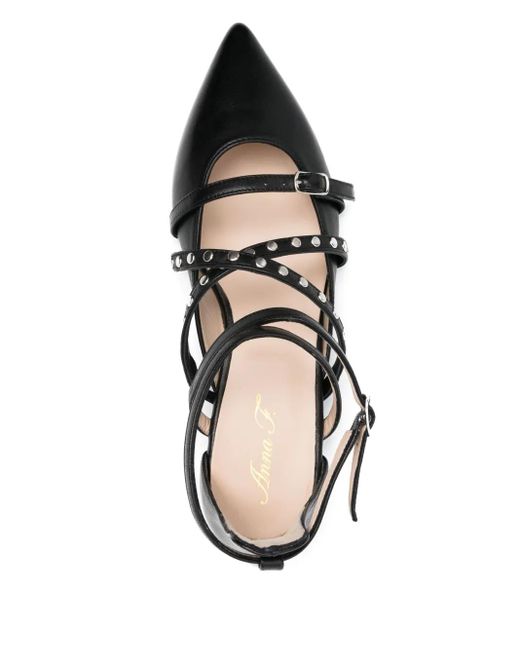 Anna F. スタッズ パンプス Black