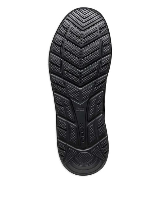 Geox Black Slip-On Panelled Trainers for men