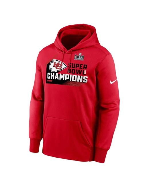Nike Red Kansas City Chiefs Logo-Print Hoodie for men