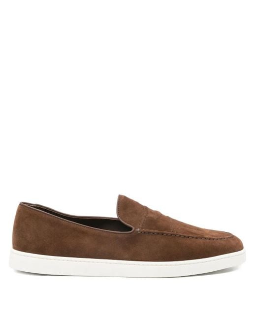 Church's Brown Suede-Leather Loafers for men