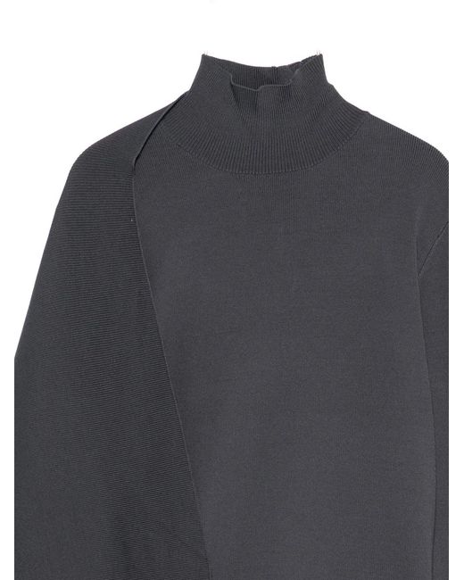 Entire studios Gray High-Neck Wrap Sweater