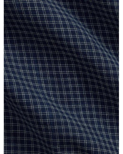 Camisa de algodón a cuadros RRL de hombre de color Blue