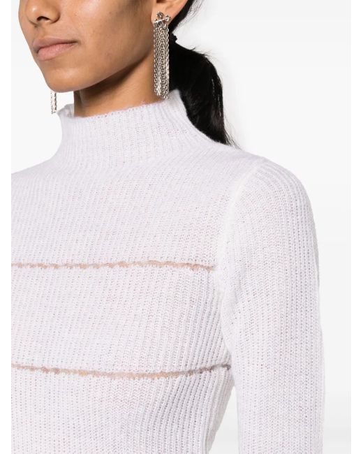 MSGM Gebreide Top in het White