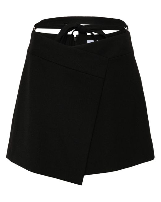 Minifalda con diseño cruzado Patou de color Black