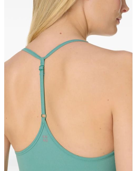 Sweaty Betty Blue Ultimate Studio Ribbed-Trim Sports Bra