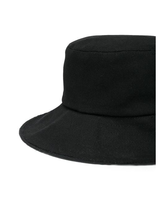 Adererror Black Tonal Logo Bucket Hat