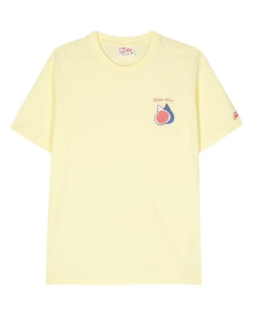 Mc2 Saint Barth Yellow Sono Fico Cotton T-shirt for men