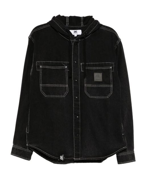 メンズ Chocoolate フーデッド シャツ Black
