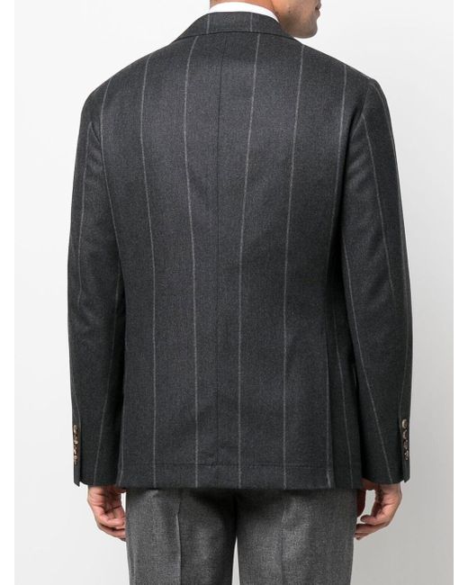 blazers Blazers blousons Homme Vêtements Vestes Blazer boutonné à fines rayures Dolce & Gabbana pour homme en coloris Noir 