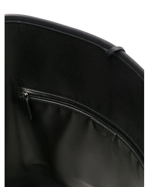 The Row Black Debossed-logo Shoulder Bag